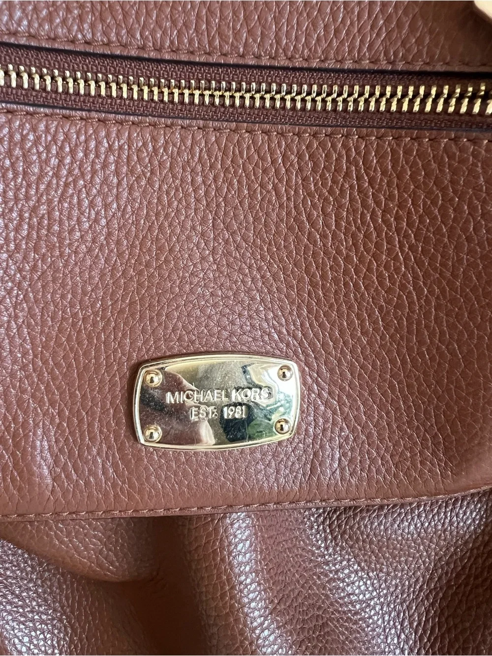 Michael Kors Brown Leather Backpack